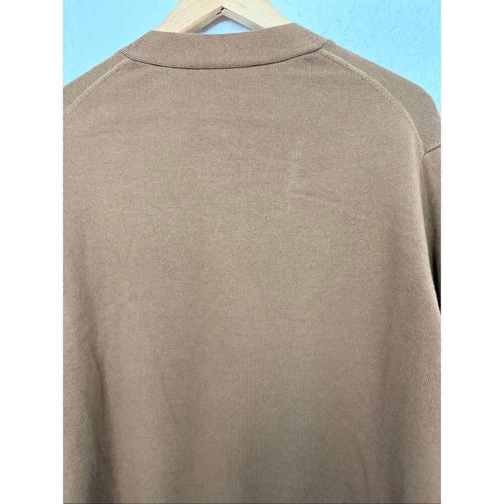Vince Wool + Cashmere V-Neck Knit High Button Cardigan in Mink Brown Size M - Picture 8 of 12